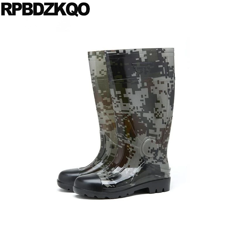 Designer Rainboots Rubber Fishing Boots Men Rain Waterproof Tall Shoes