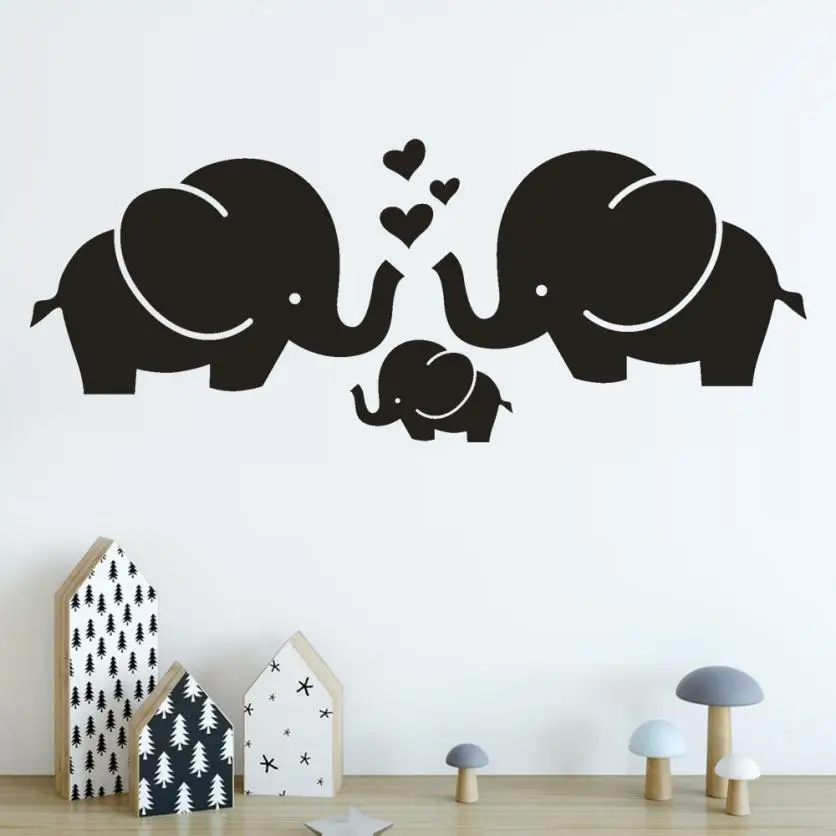 

Home Decor Elephant Removable Art Vinyl Mural Home Children's Room Decor Wall Stickers wall sticker Home Deco mirror JU31