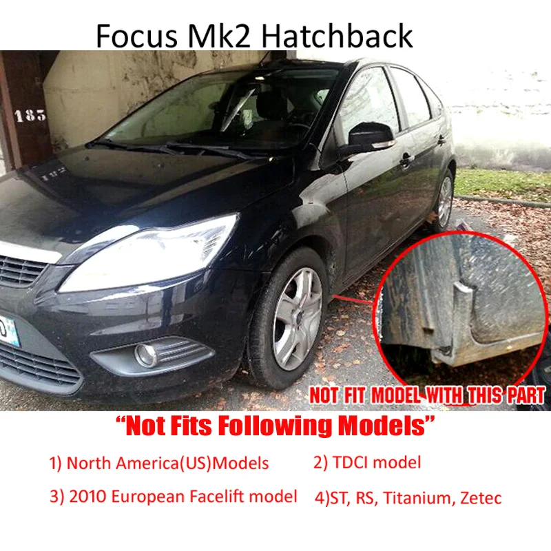 Комплект брызговиков AX для хэтчбека Ford Focus 2 MK2 2005 2006 2007 2008 2009 2010|splash guard|splash 2009ford focus