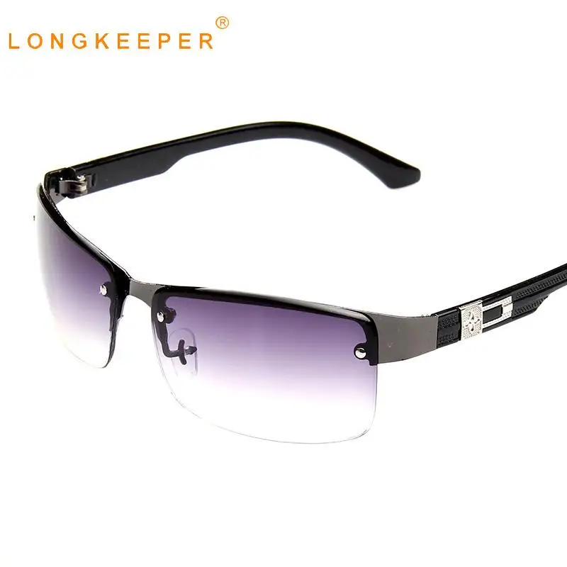 

LongKeeper Men Rimless Sunglasses Classic Brand Retro Square Sun Glasses Outdoor Sport Eyeware Male Goggles UV400 gafas de sol