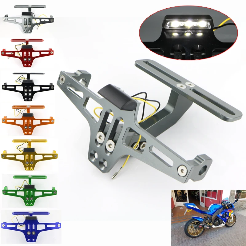 

For Aprilia Tuono V4 1100 2015-2018 RSV4 2009-2018 Rear Tail Tidy Fender Eliminator Kit Plate Holder CNC Aluminum