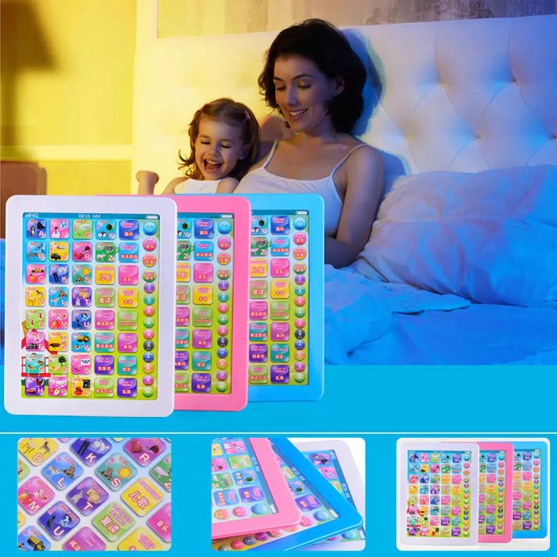 

Hot Selling 1 Pcs Learning English Computer Tablet Education Music Simulation Tablet Touches Toy Games Gift for Kid