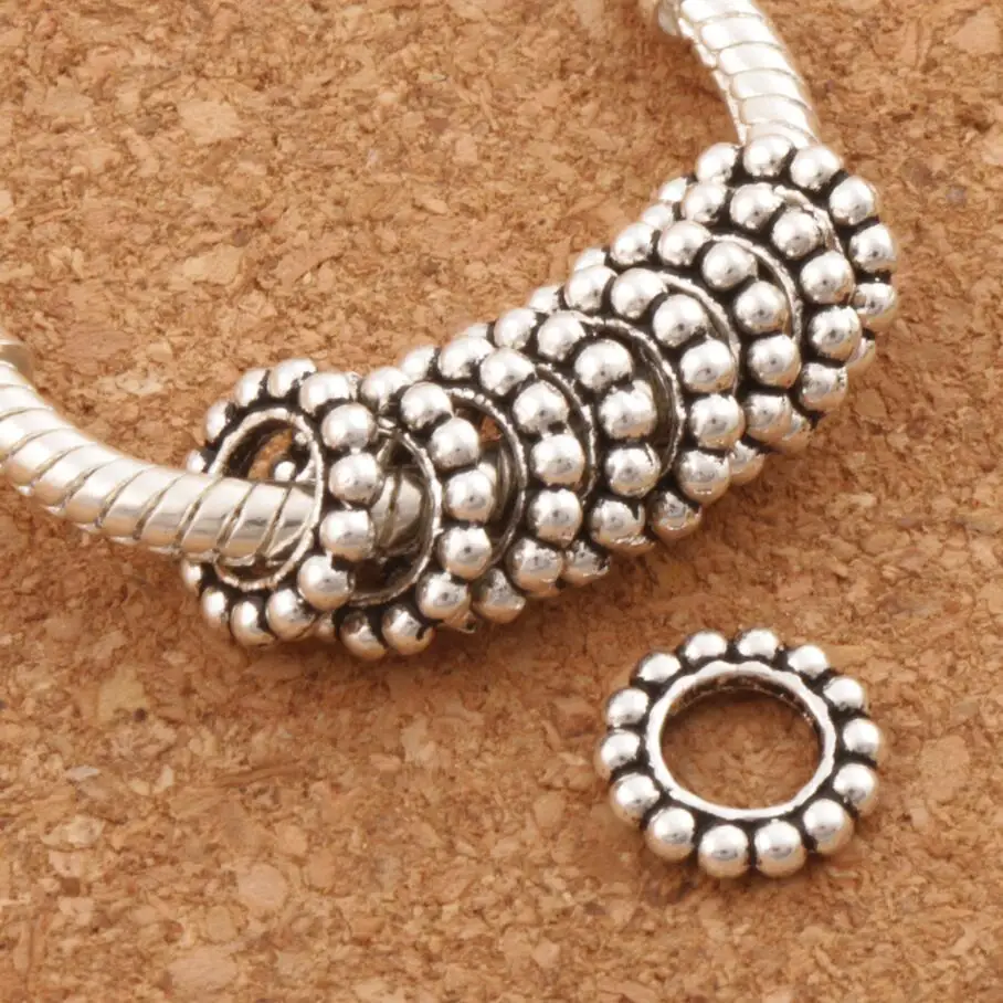 European Charm Bracelet Chain with Large Loop Toggle Clasp For Large Hole Beads