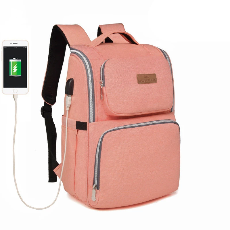 USB Interface Charging Multifunction Mummy Bag Backpack Large Capacity