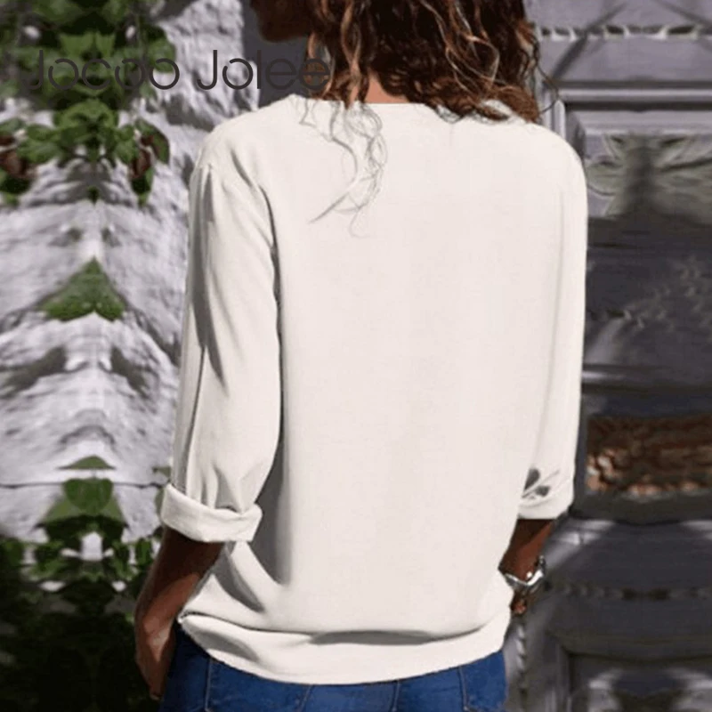 Chiffon Blouse 2019 Fashion Long Sleeve Women Blouses and Tops Skew Collar Solid Office Shirt Casual Tops Blusas Chemise Femme
