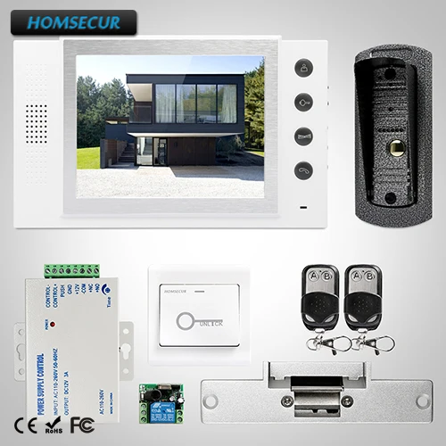 

HOMSECUR 8" Wired Video Door Entry Security Intercom with Dual-way Intercom TC041 + TM801-W