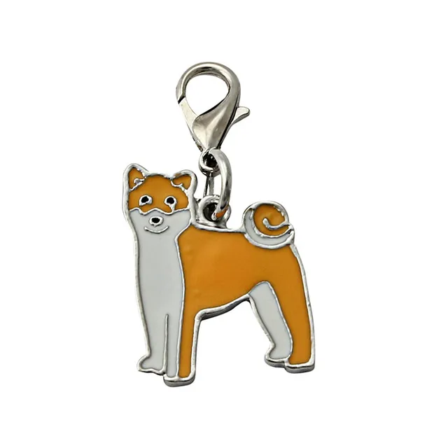 fashion shiba inu dog tag pet doggy id enamel accessories mini