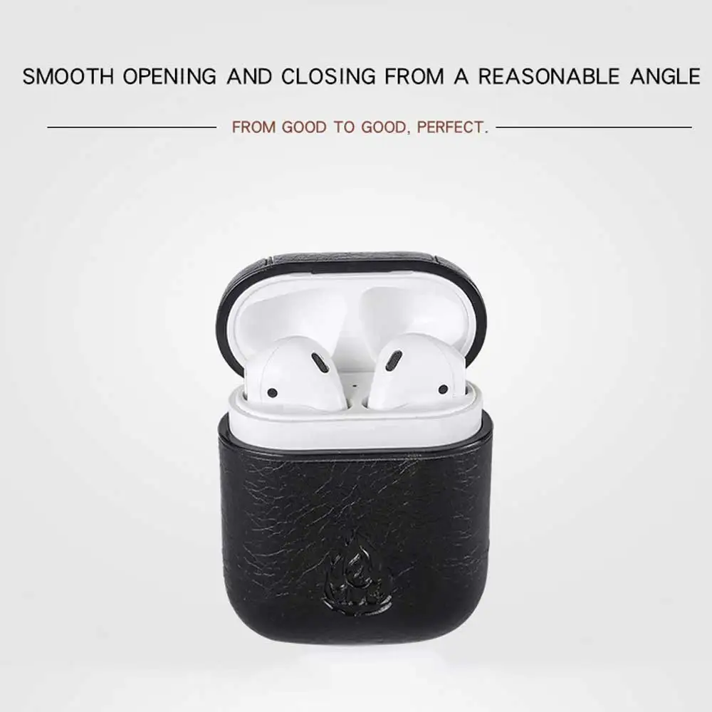 Leather Earphone Case with Metal Buckle For AirPods Protective Cover Skin Accessories for Apple Airpods Charging Box