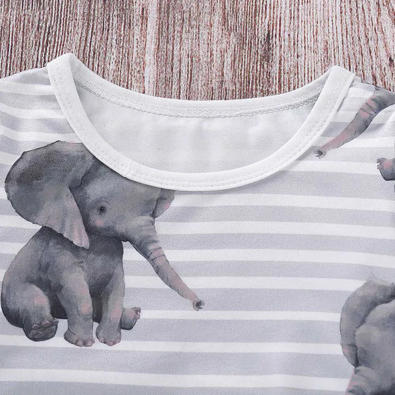 cute elephant stripes rompers (4)
