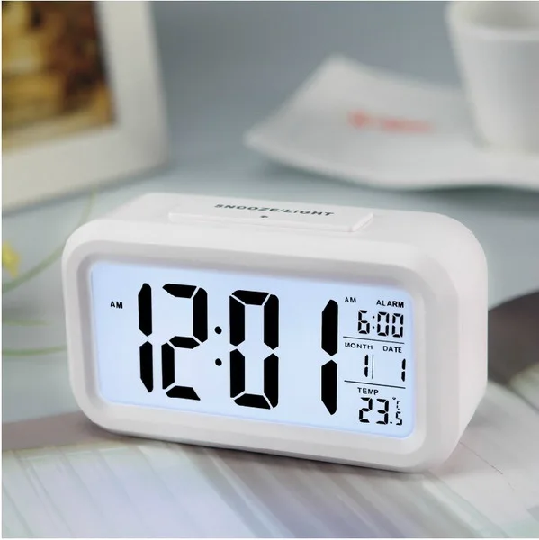 Digital Large LCD Display Snooze Light Automatic Backlight ...