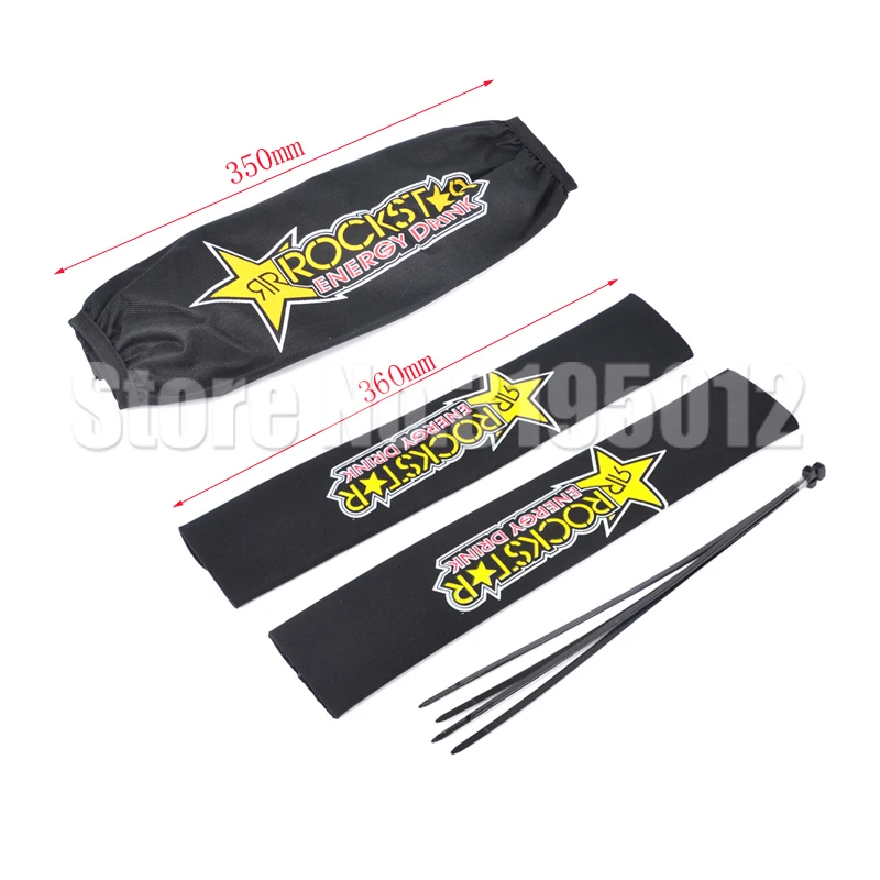 

Rockstar Front Fork Protector Rear Shock Absorber Guard Wrap Cover For CRF YZF KTM KLX Dirt Bike Motorcycle ATV Quad Motocross