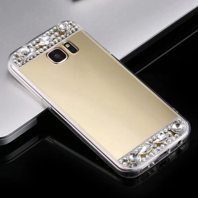 Зеркальный блестящий Алмазный чехол для Samsung Galaxy A3 A5 A7 J4 J6 2018 J5 J7 2015 2016 2017 Note 8 S8 S9 PLUS