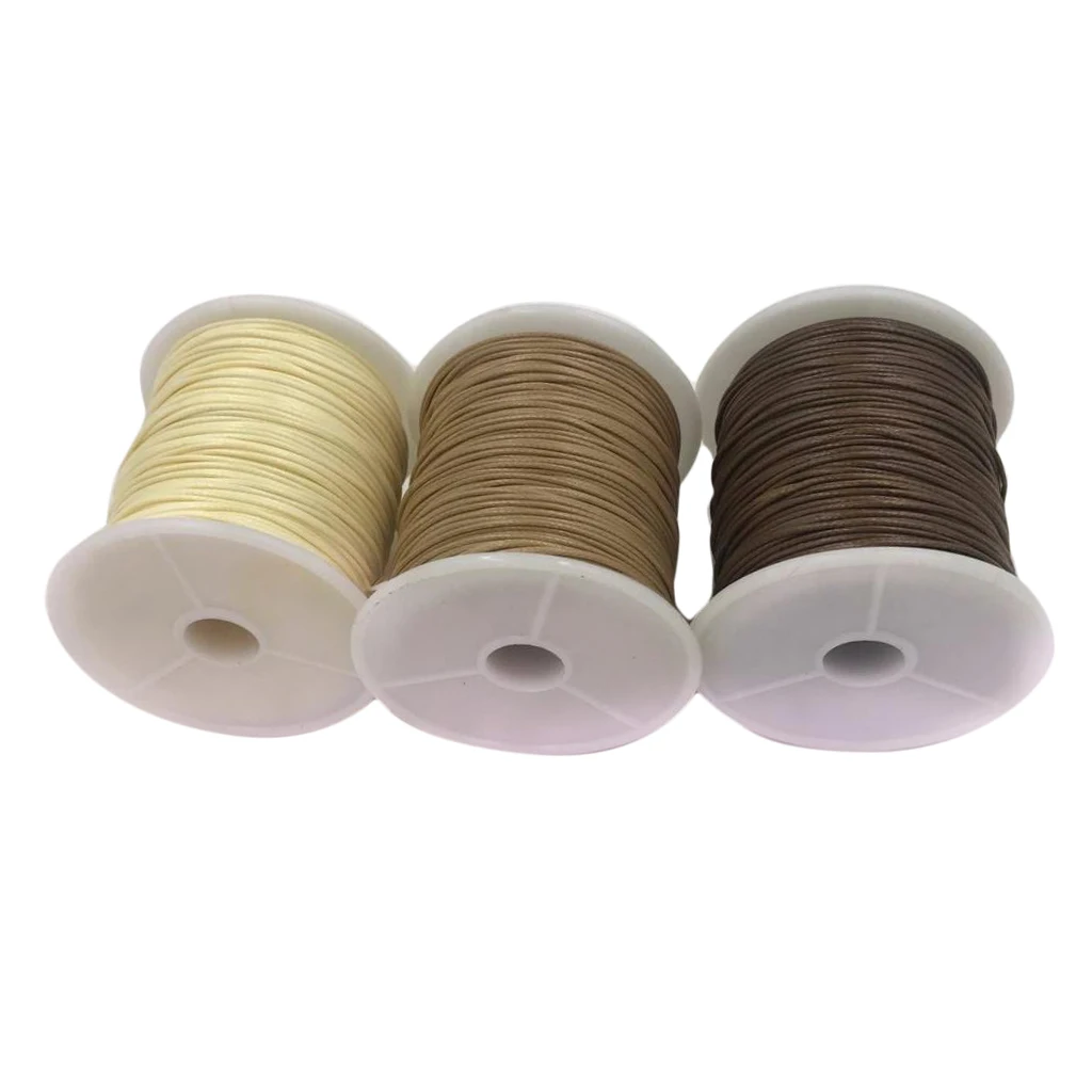 3 Rolls of 80 Meters Waxed Nylon Cord String for DIY Jewelry Making Necklace Bracelet Earrings Thread for Handmade Crafts 1mm 
