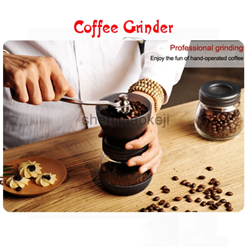 

New Hand-cranked coffee grinder coffee bean grinding machine household Manually caffea grinders washable 1pc