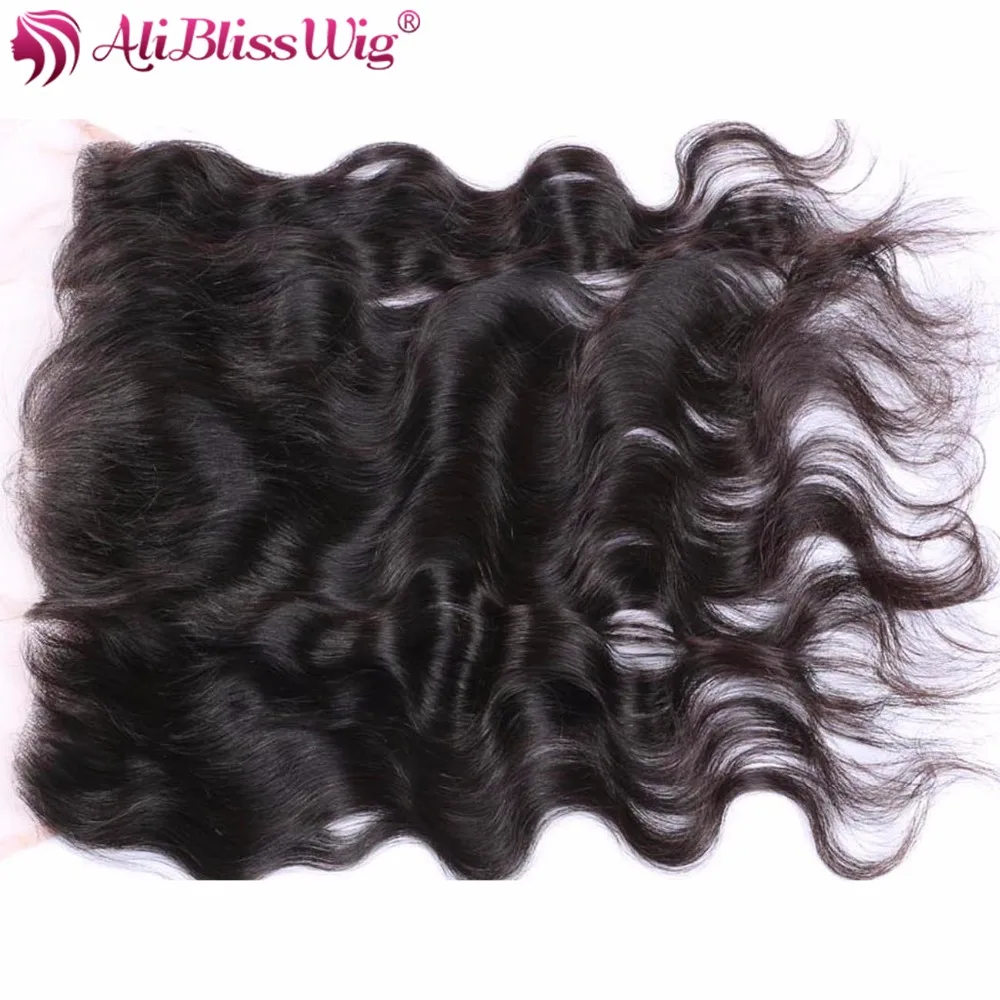 

AliBlissWig 13x4 Pre Plucked Full Lace Frontal Closure Bleached Knots With Baby Hair Brazilian Body Wave Frontal Remy Human Hair