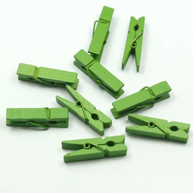 10pcs Many color Wooden Clothespin Clips Office Party Decoration  Accessories Photo Hanging Pegs 35x7mm DIY - AliExpress