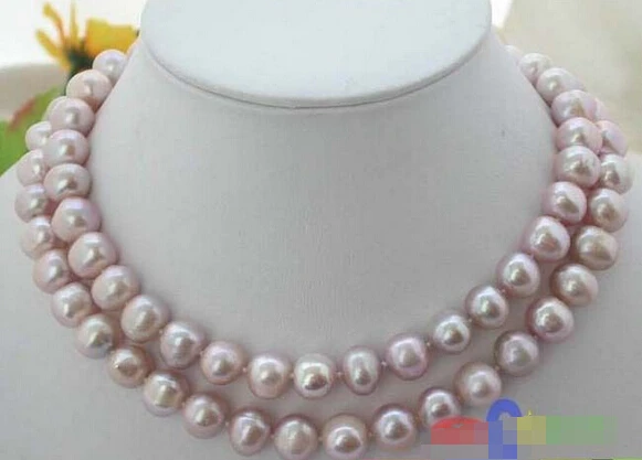 

HOT## Wholesale >>> 33" 12MM lavender ROUND FRESHWATER CULTURED PEARL NECKLACE p1790