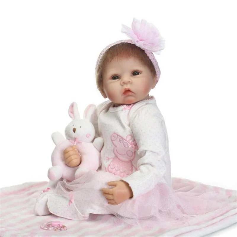 

50cm/20'' Handmade Newborn Doll Reborn Baby Girl Lifelike Vinyl Silicone Kids Gift Toy Collection