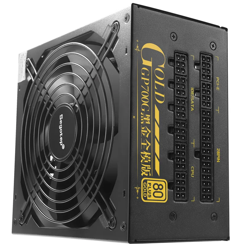 Segotep GP700P 80 زائد الذهب PSU كامل وحدات إمدادات الطاقة حاسوب شخصي مكتبي 600 واط ATX 12 فولت نشط PFC واسعة المدى 100-240 فولت للكمبيوتر
