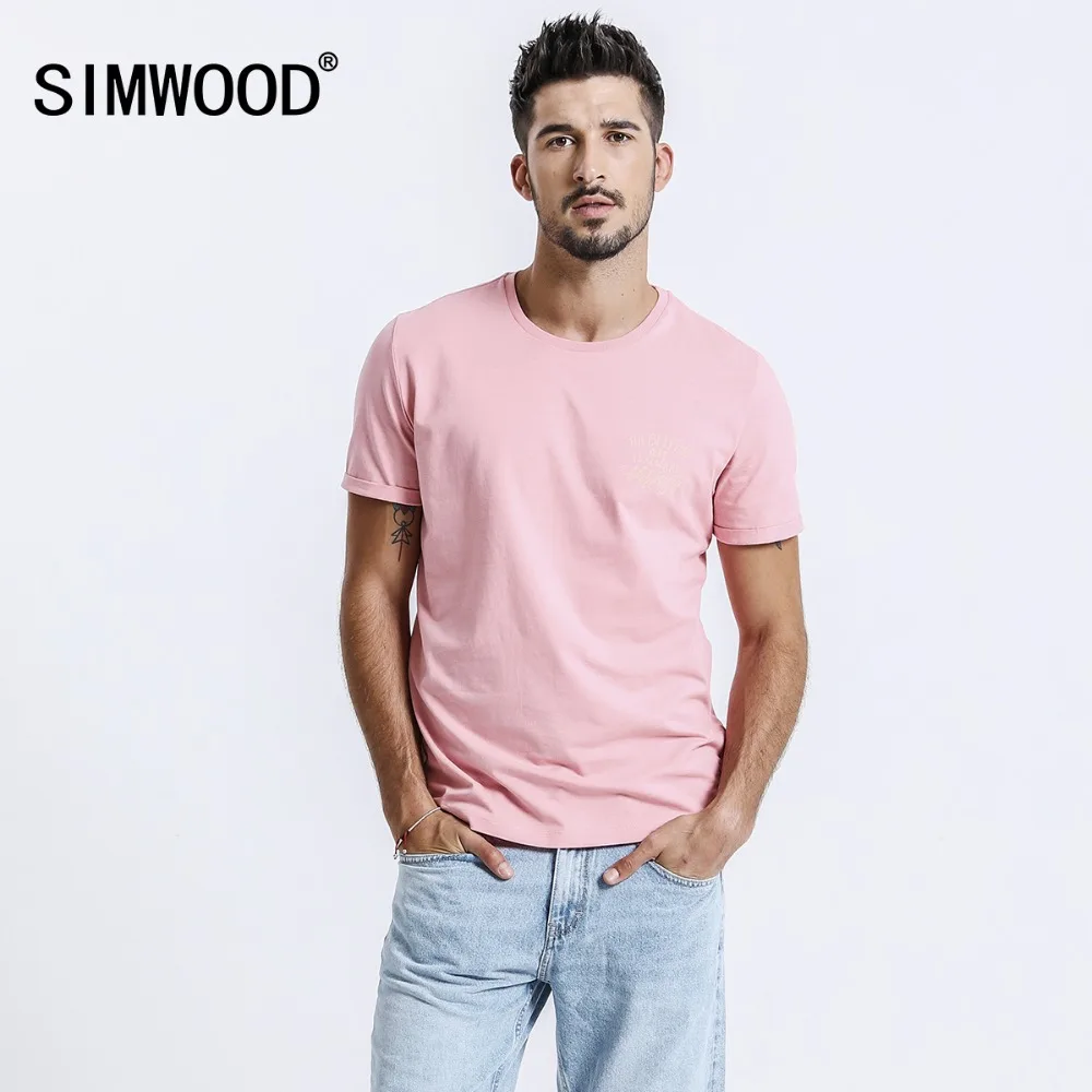SIMWOOD 2019 Summer New T Shirt Men Slim Fit Fashion Casual Cotton Plus Size Tops Brand Clothing Tees High Quality 180271 SIMWOOD 2019 Summer New T Shirt Men Slim Fit Fashion Casual Cotton Plus Size Tops Brand Clothing Tees High Quality 180271