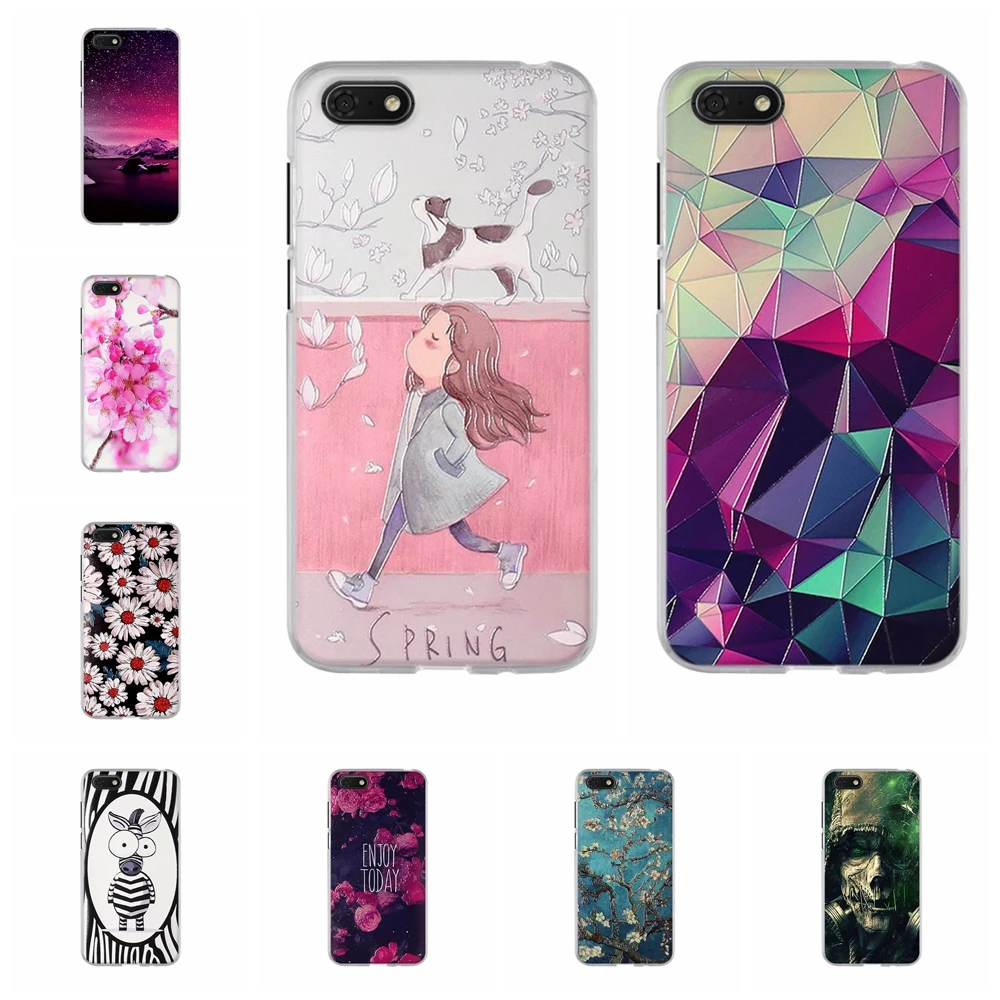 

For Huawei Y5 Y5 Prime 2018 Case Soft TPU Silicone For Huawei Honor 7s Cover Beach Patterned For Huawei Honor Play 7 Funda Capa