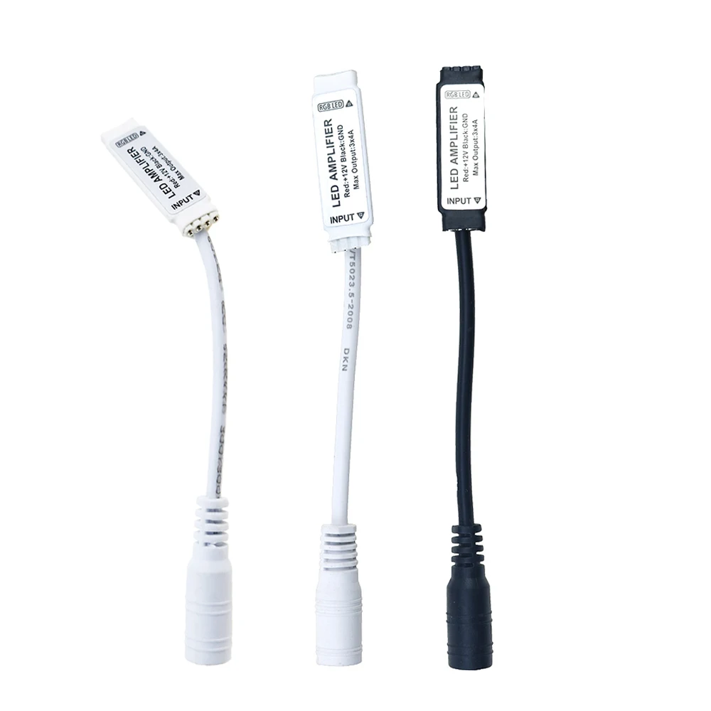 

DC 12V Mini RGB LED Amplifier With DC Female Plug Accessories 5050 3528 RGB LED Strip Signal Controller Amplificador JQ