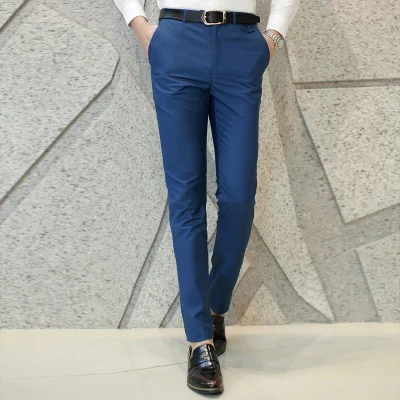 Новое поступление мужские брюки на заказ чистый цвет формальный деловой костюм брюки формальные брюки для мужчин