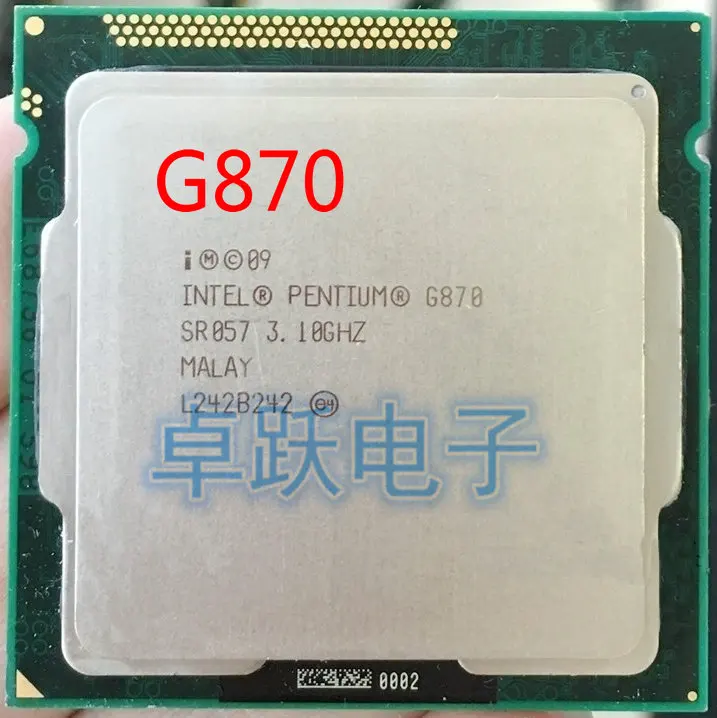 Процессор lntel G870 двухъядерный процессор (3 1 ГГц/L3 = 3 м/65 Вт) сокет LGA 1155 настольный
