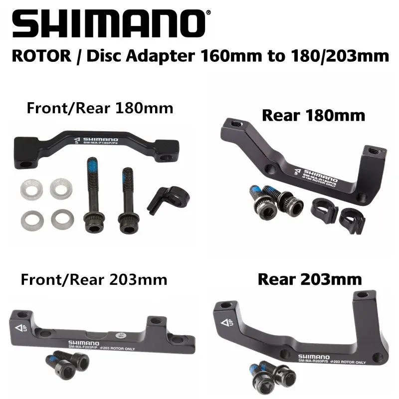 Оригинальный адаптер для тормозного ротора Shimano 180 мм 203 R180P/S R203P/S F180P/P F203P/P RT86 RT81