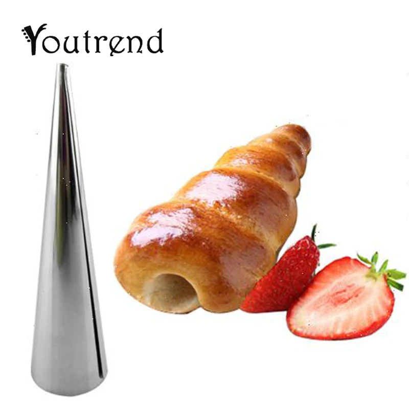 12pcs Cream Horn Mold Stainless Steel Cone Cannoli Forms Cake Roll Horn