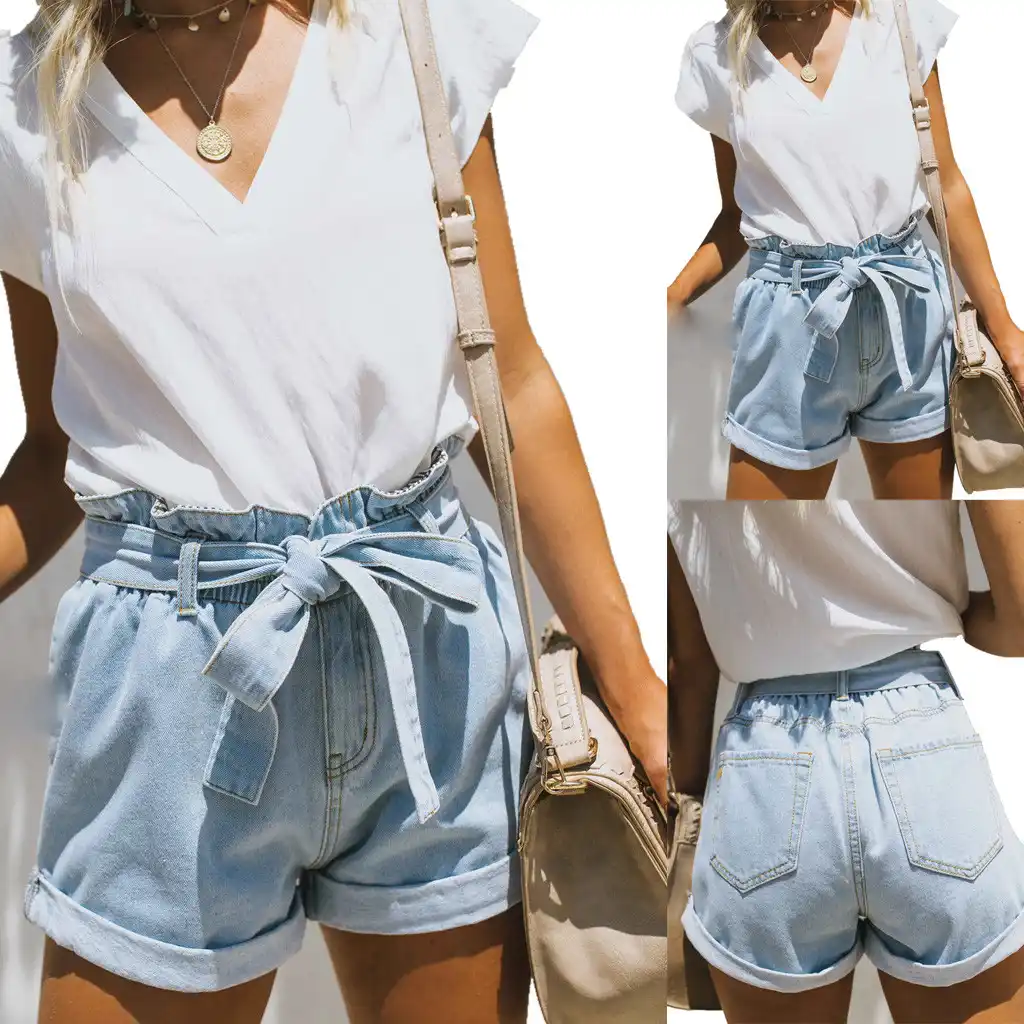 ladies paperbag shorts