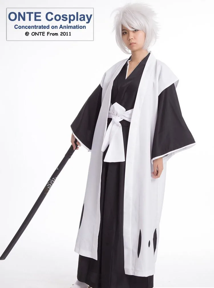 Cosplay&Ware [7]Anime Bleach Cosplay Costumes Capes 1st To 11th 12th 13th Division Captains Cloaks With Sleeve Coat Halloween -Cosplay&Ware anime Shop