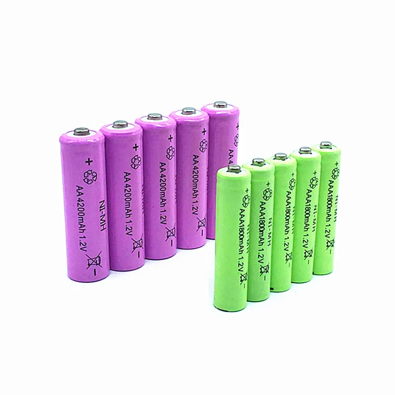 AA 10x4200mah Ni-MH батареи 1,2 V аккумуляторная батарея+ 10xAAA1800MAH Батарея окружающей среды подходит для большинства электронных aaa и aa