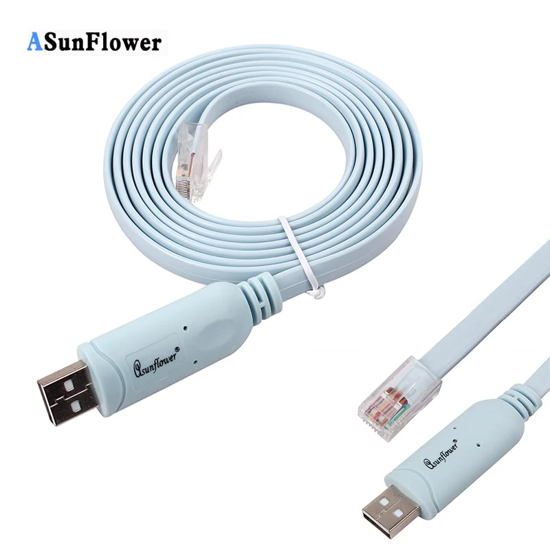 

USB Extension RJ45 Cisco Console Cable For Cisco H3C HP huawei router FTDI USB FT232R chip + RS232 Level Shifter 1.8M Cisco Line