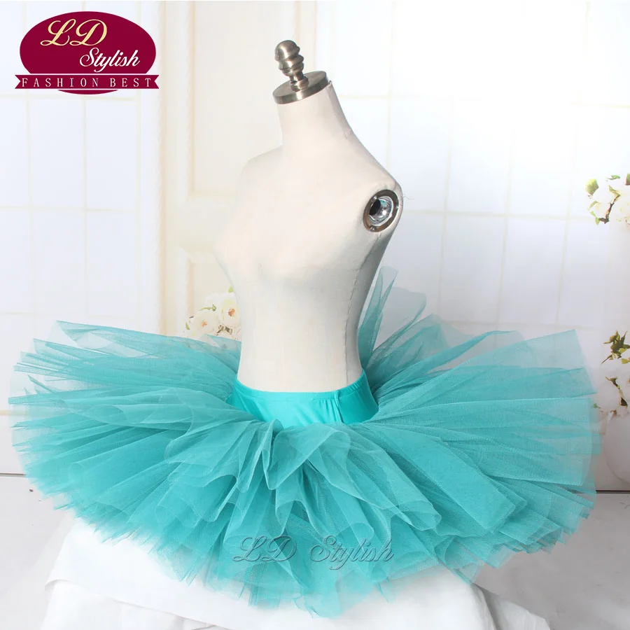 

10pc Girls 7 Layers Stiff Pancake Ballet Tutu Adult Black Half Ballet Tutus Practice Tutu Skirt Kids Platter Tutu Bases LD0001S