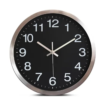 

Creative Silent Quartz Hanging Wall Clock Living Room Simple Modern Design 12 Inch Metal Decorative Clocks Home Wall Decor Watch