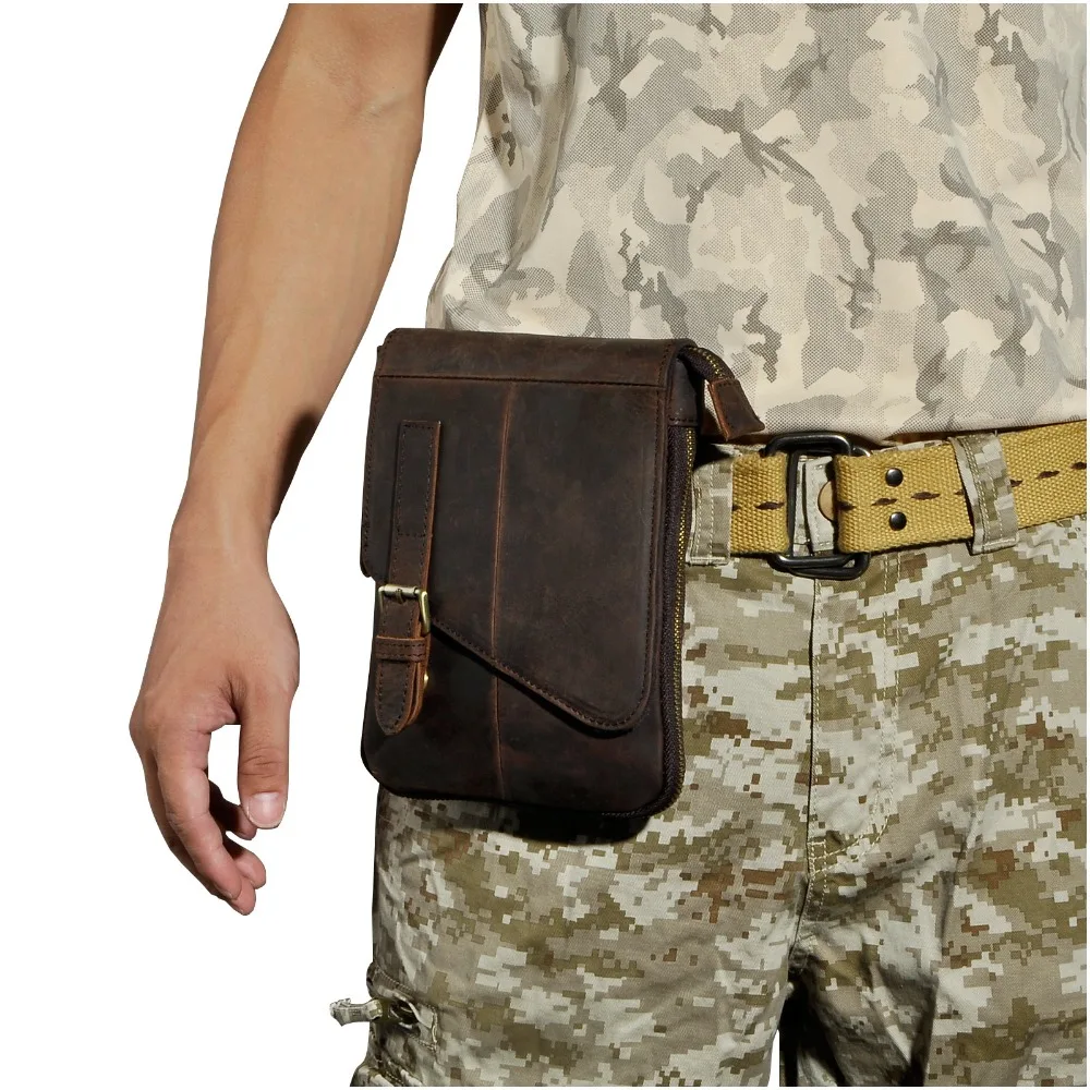 Модная качественная мужская повседневная многофункциональная сумка-мессенджер из натуральной кожи, сумка на плечо для планшета, сумка на пояс, мужская сумка 611-6-d