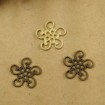 

13mm mini filigree wire connector chrams for diy jewelry findings/bronze/brass color you can choose