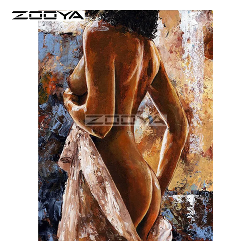 

ZOOYA 5D DIY Diamond Nude Woman Figure Sexy Bed Linen Diamond Painting Cross Stitch Square Drill Mosaic Decoration BK841