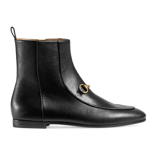 

Genuine Leather Short Boots Winter Autumn British Retro Boots Women's Short Barrel Chelsea Single Boots Luxury Shoes