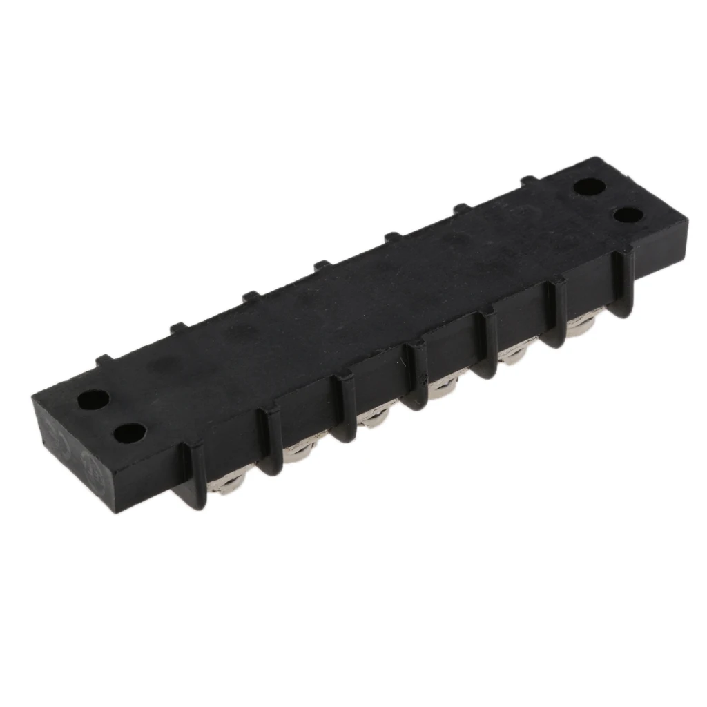 

4pcs Black Marine Boat 30A 12V Terminal Block Bus Bar - 6 Way