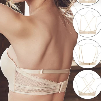 

Simple Women Wire Free Bra Thick Knitted steel ring Bra Small Chest Super Gathered Cleavage Breathable Simple Solid Underwear