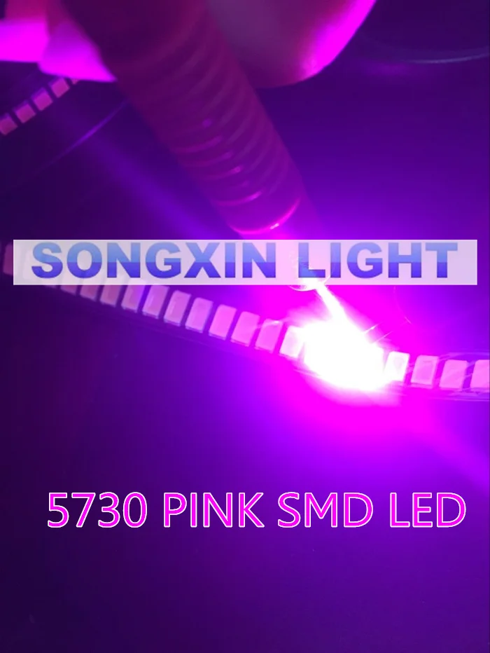 100 шт. 5630/5730 SMD/SMT Розовый цвет поверхностного монтажа диоды SMD SMT 5730 светодиодный светильник чип-(1,8~ 3,4 в/) диоды Ultra Birght светодиодный