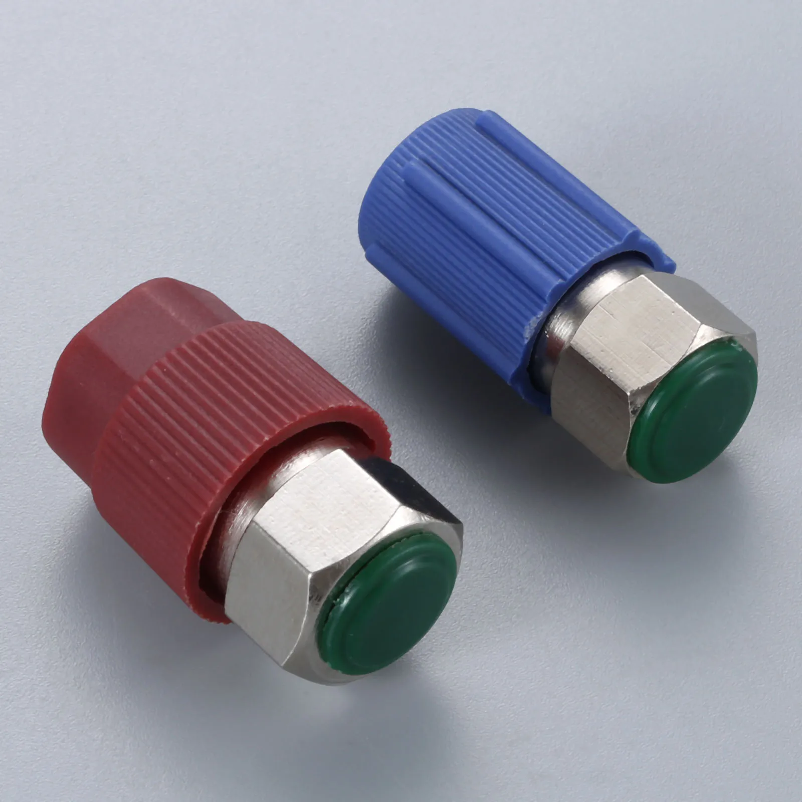 

Straight Adapters w/ Valve Core & Service Port Caps R12 R22 to R134a Retrofit Parts Kit Conversion Adapter Valve
