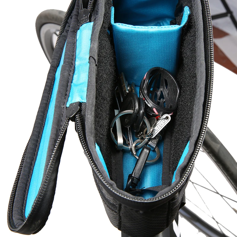 Sale Roswheel Waterproof Cycling Front Frame Tube Top Bicycle Bike Bag Pannier Cycling Pack with Phone Holder Attack Series 121370 3