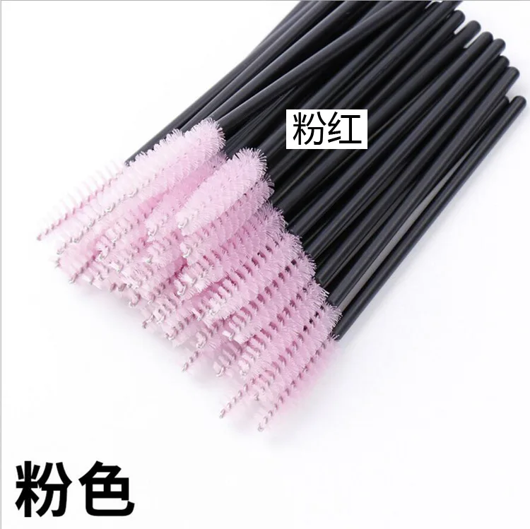 Makeup Brush Set Mascara Wands 50pcs Disposable Colored Eyelashes Comb Mascara Wands Eyebrow Brushes Semi Permanent Makeup Eyelash Extension Tool