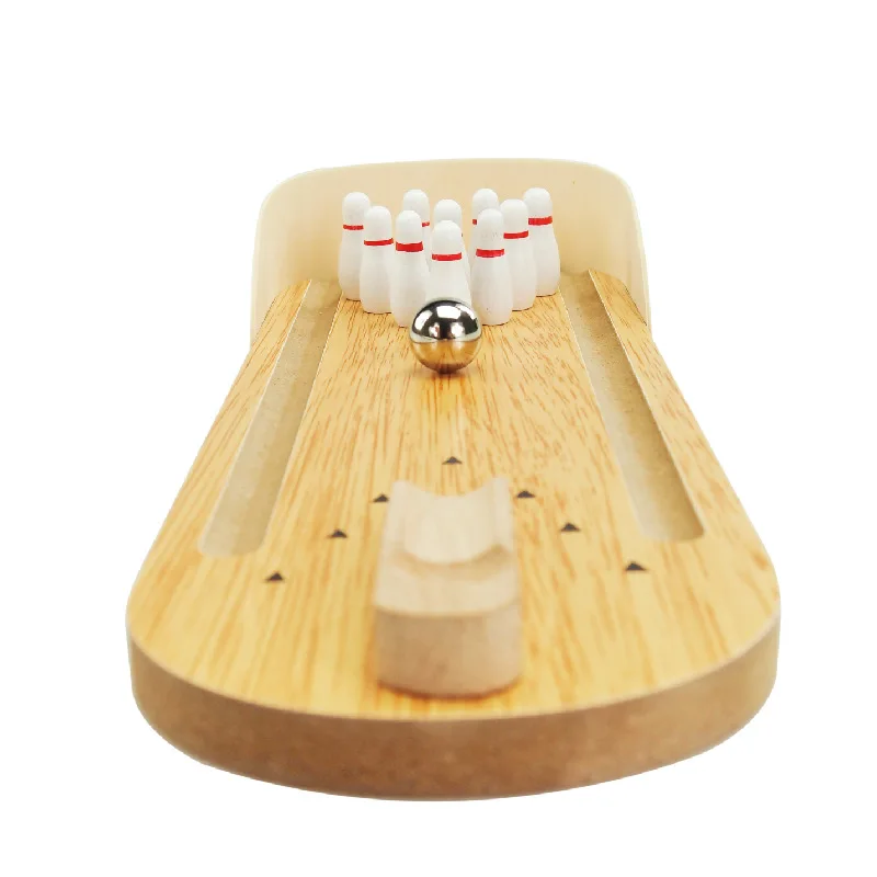 1piece Clic Miniature Bowling Alley Wooden Mini Set 1piece Clic Miniature Bowling Alley Wooden Mini Set Desktop Office Board Table Decoration In Party Diy Decorations From Home Garden