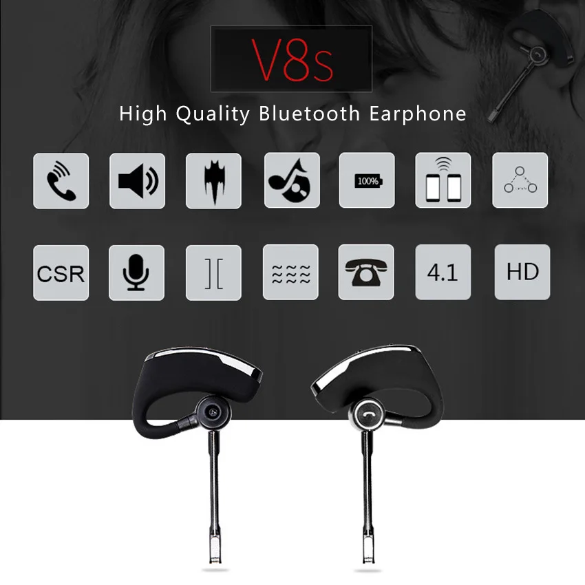 Aimitek V8S Wireless Bluetooth Earphone-8