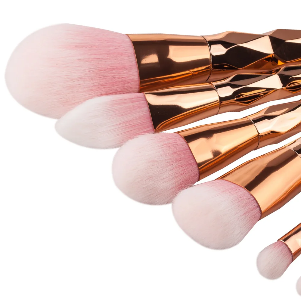 7 шт. набор радужных кистей для макияжа с блестками|brush kit|foundation brush kitmakeup set |