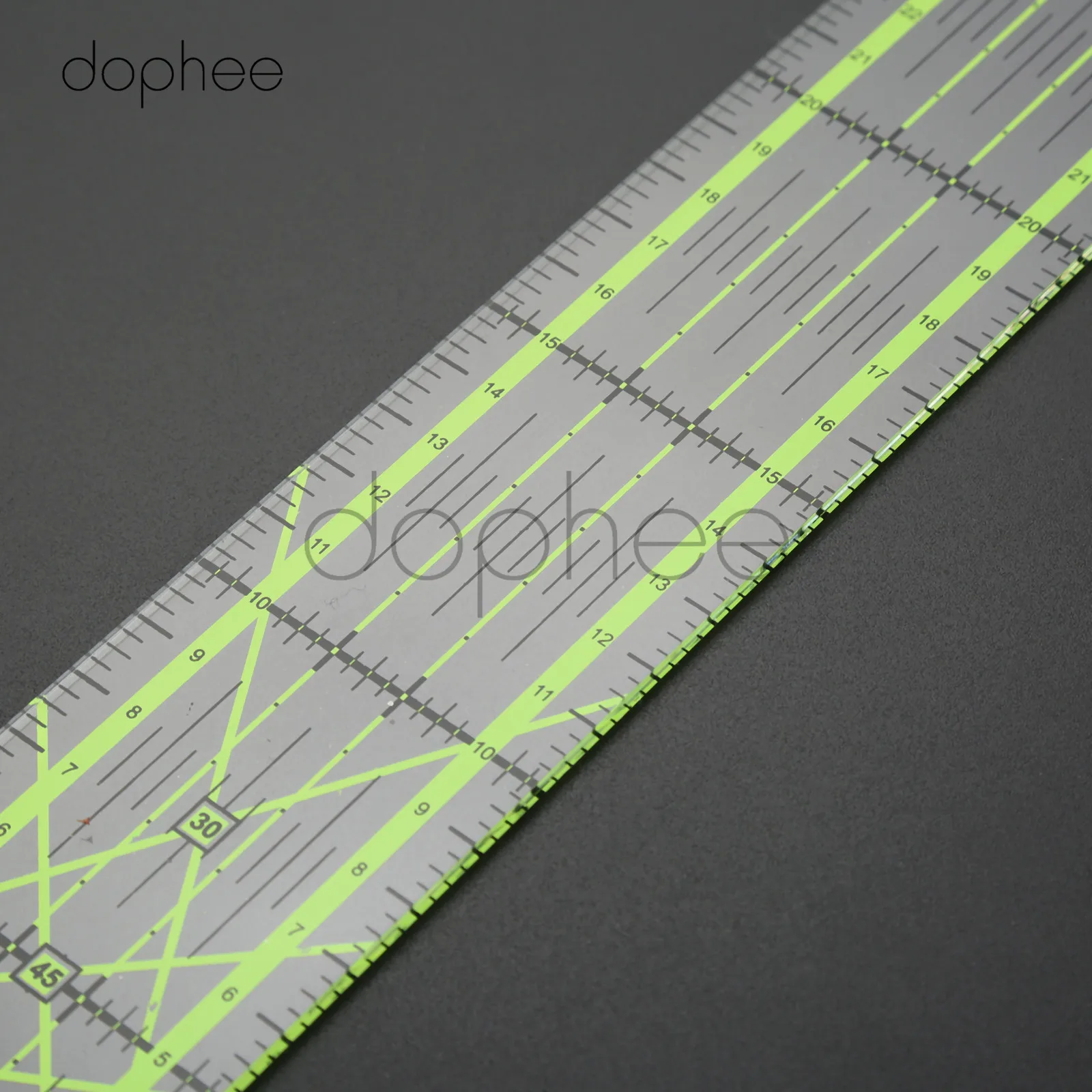 dophee 1pcs 5*30cm Patchwork Ruler Aligned Quilting Ruler Grid Cutting Craft Scale Rule Tailor Handmade Cloth Tools